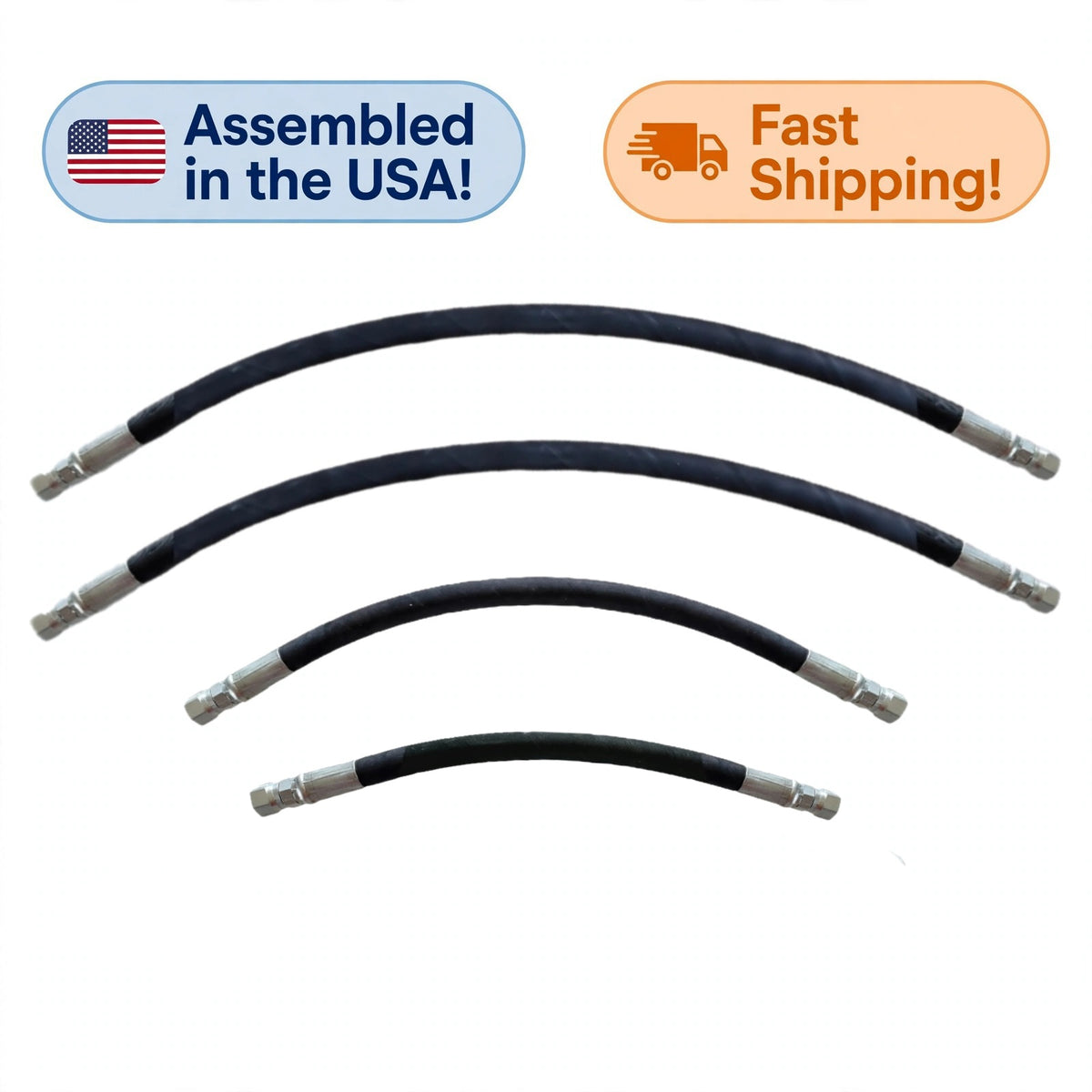 Hydraulic Hoses Kit for Fisher HS Straight Blade Snow Plow | 4 Hoses