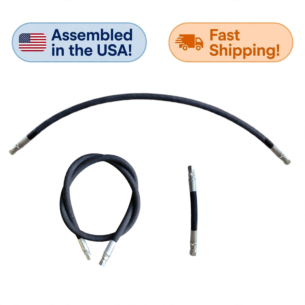 Hydraulic Hoses Kit for Fisher SD Straight Blade Snow Plow | 3 Hoses